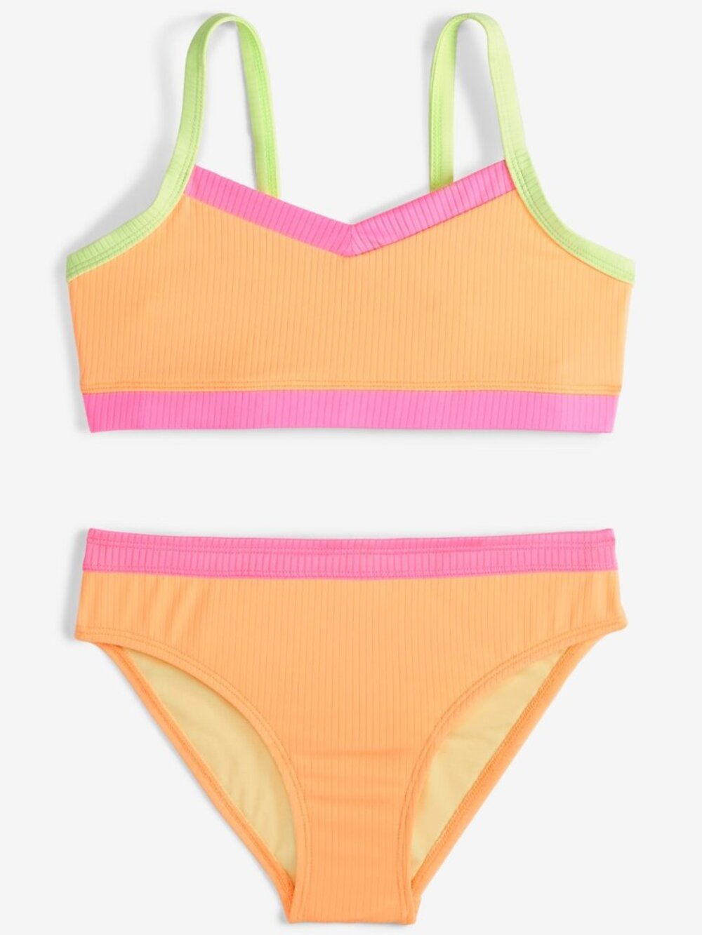 Breaking Waves Big Girls 2-Pc. Colorblocked Swimsuit